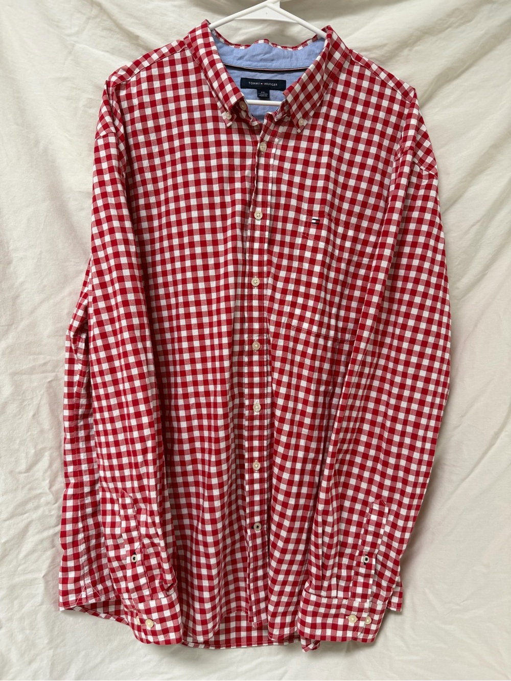 Tommy Hilfiger Red/White Long Sleeve Shirt NWOT Men’s XXL